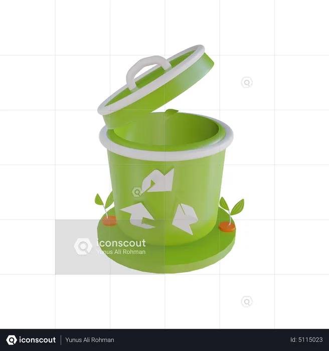 Trash Can  3D Icon