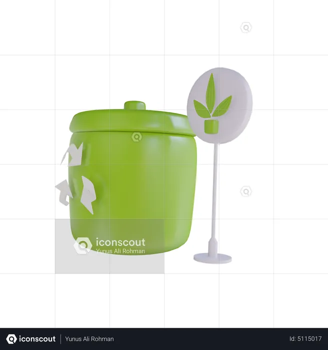 Trash Can  3D Icon