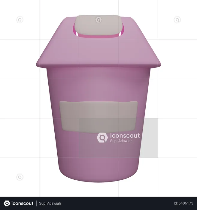 Trash Can  3D Icon