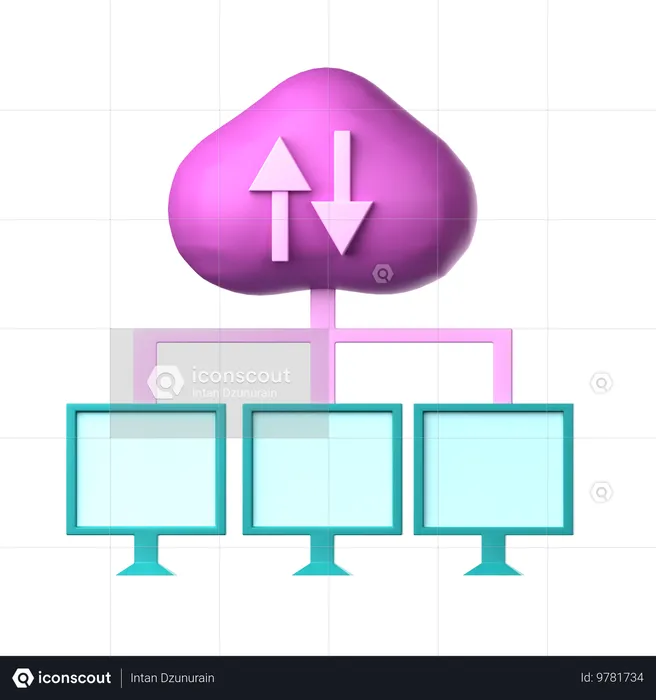 Trasmissione dati  3D Icon