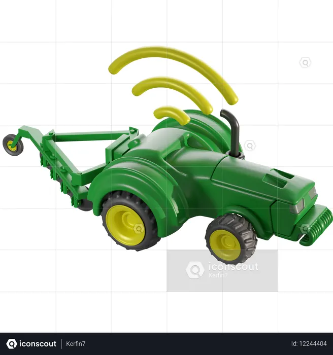 Trator wi-fi  3D Icon