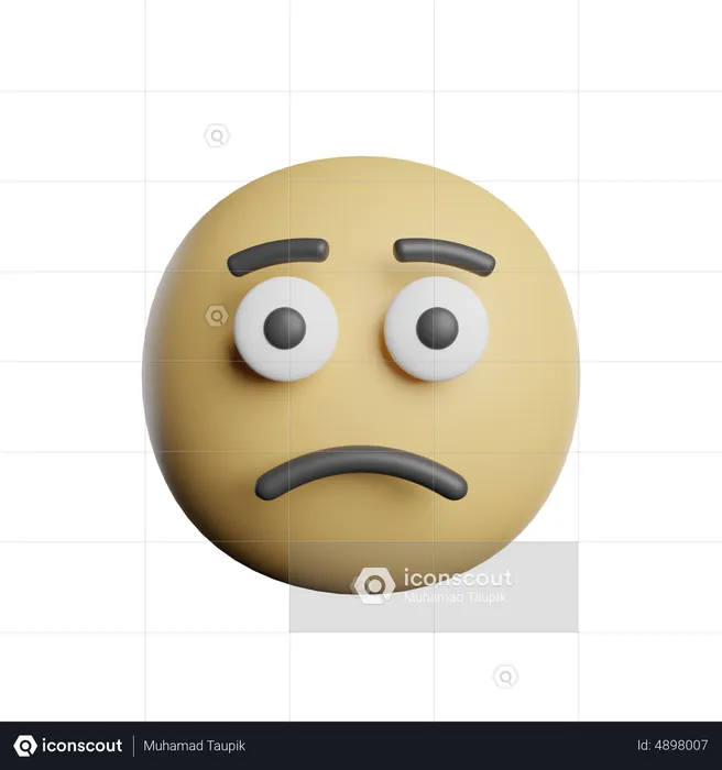 Trauriges Gesicht Emoji 3D Icon