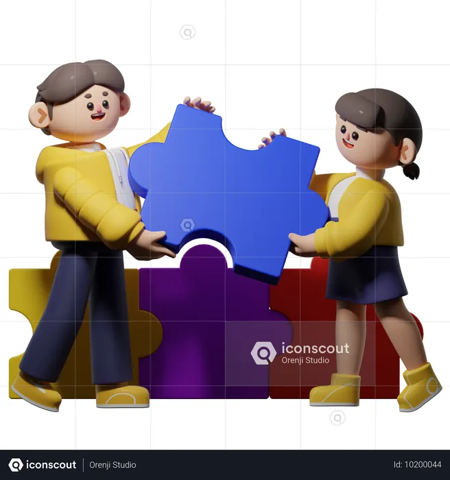 Travail en équipe  3D Icon