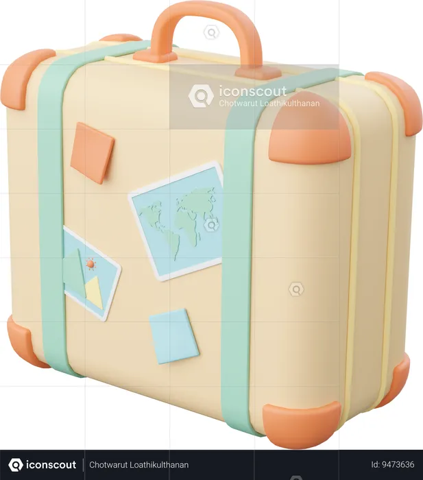 Travel Baggage  3D Icon