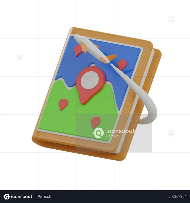 Travel Book  3D Icon