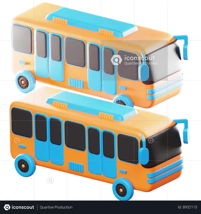 Travel Bus  3D Icon