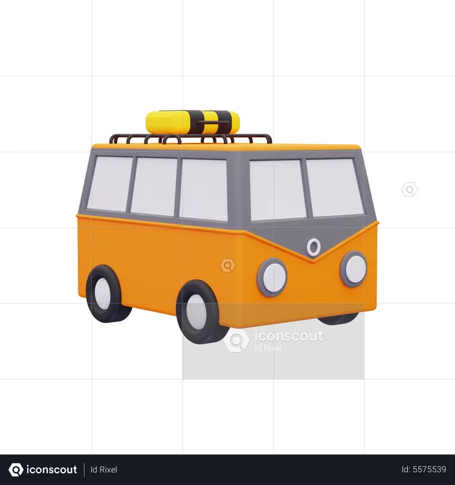 Travel Bus  3D Icon