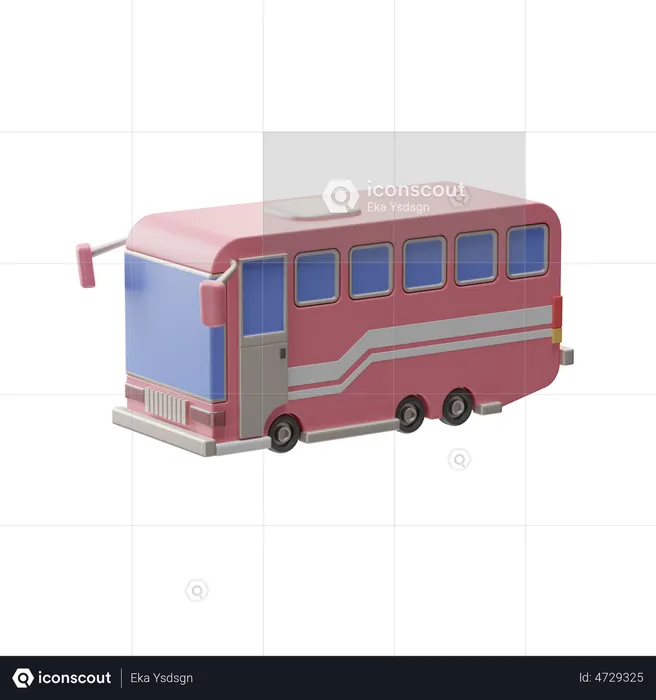 Travel Bus  3D Illustration