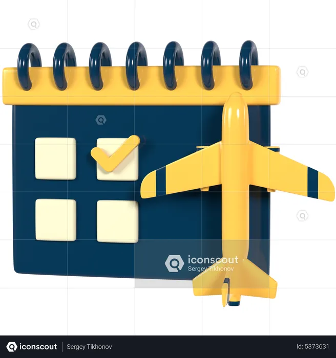 Travel Calendar  3D Icon