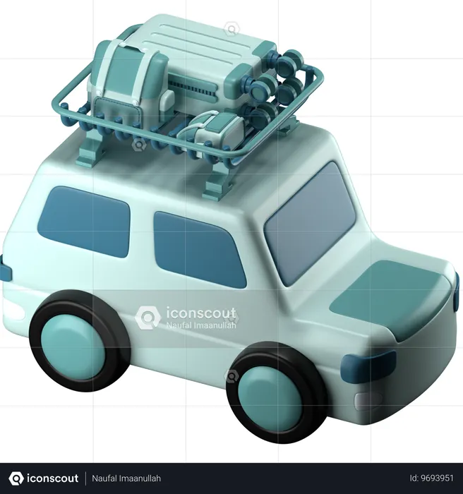 Travel Car  3D Icon