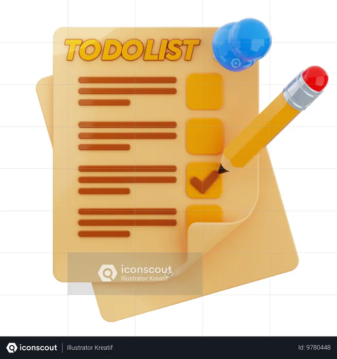 Travel Checklist  3D Icon