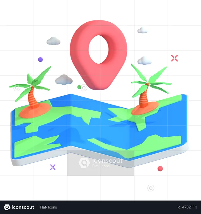 Travel Destination  3D Illustration