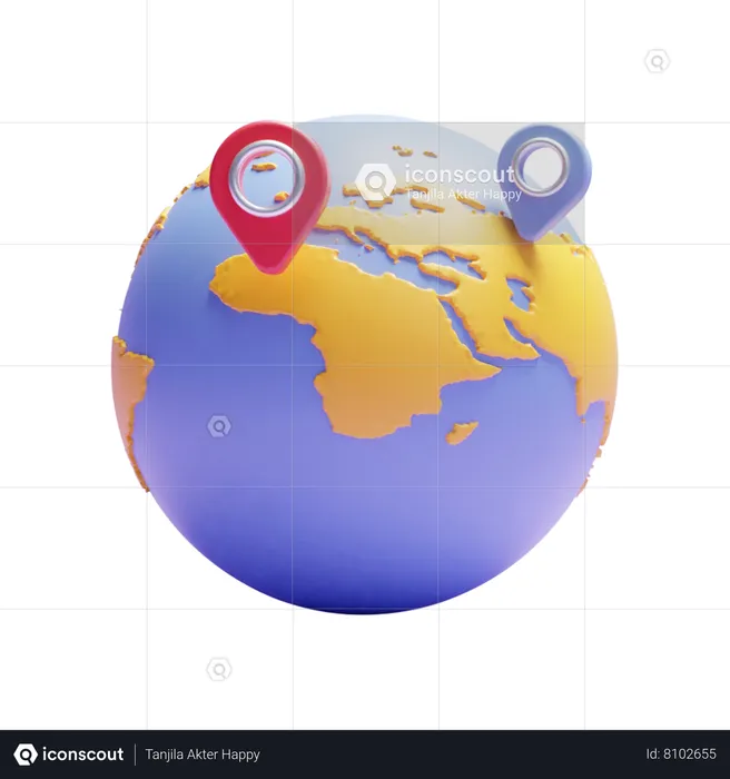 Travel Location  3D Icon