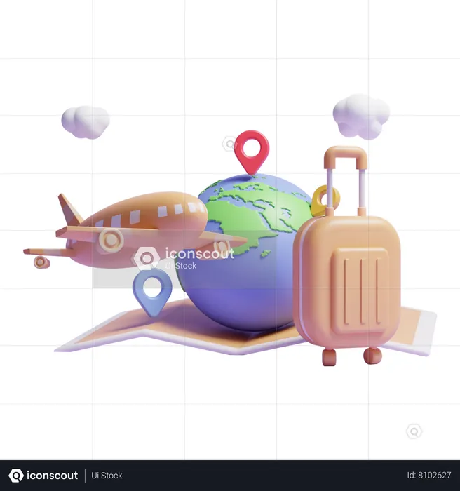 Travel Location  3D Icon