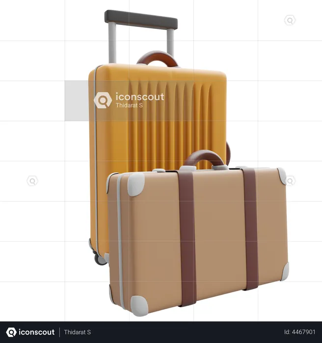 Travel Luggage  3D Illustration
