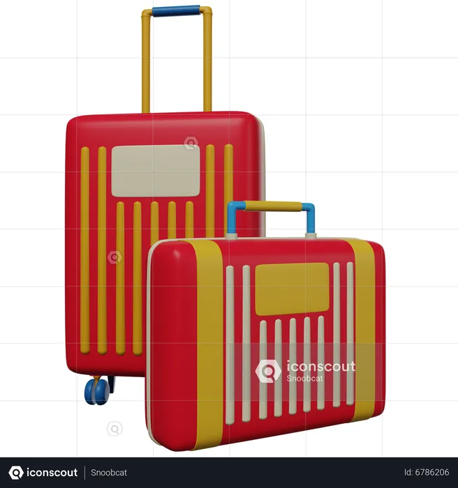 Travel Luggages  3D Icon