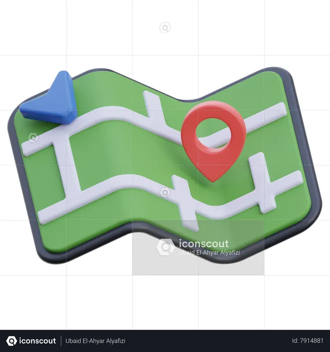 Travel Map  3D Icon
