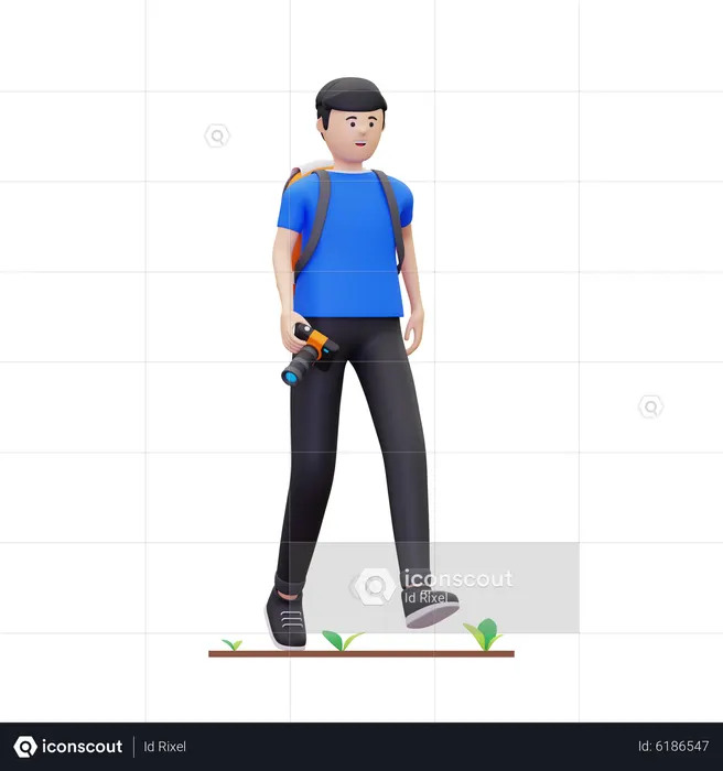 Travel photographer  3D Icon