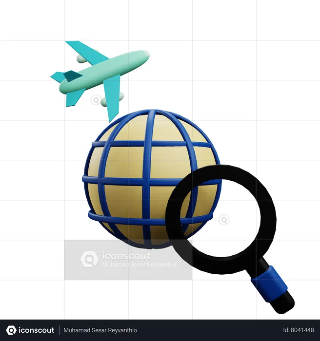 Travel Search  3D Icon