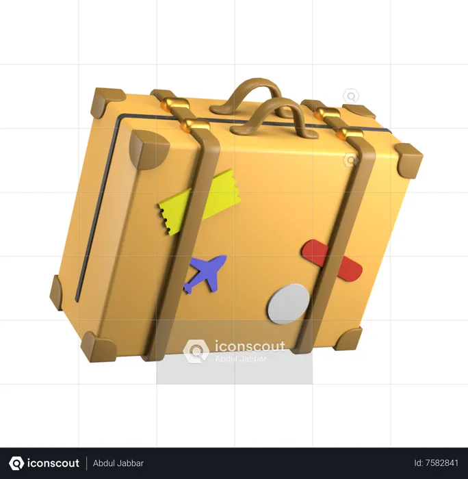 Travel Suitcase  3D Icon