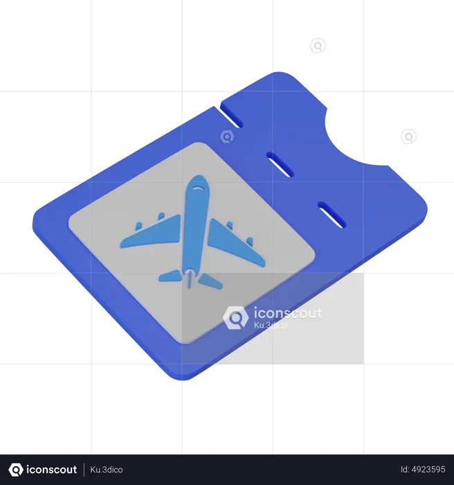 Travel ticket  3D Icon