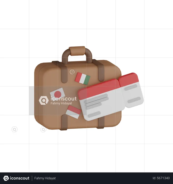 Travelling  3D Icon