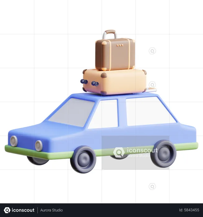 Travelling Car  3D Icon