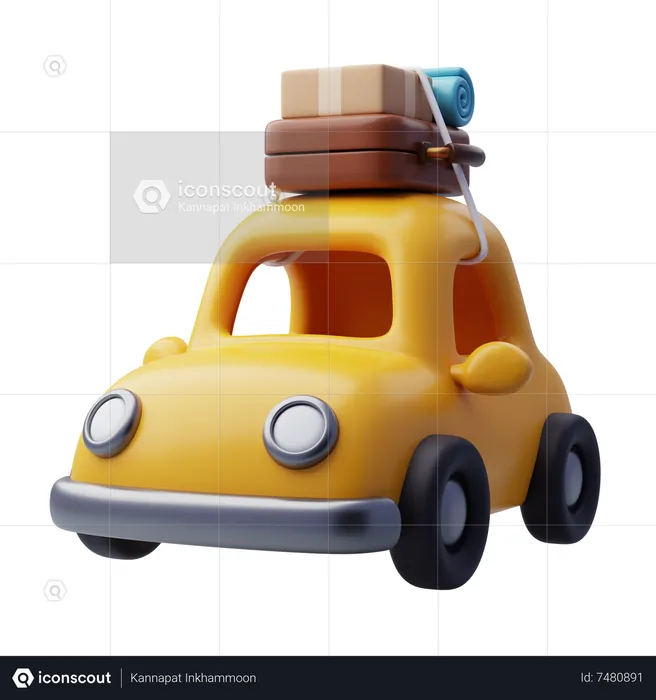 Travelling Car  3D Icon