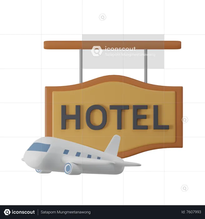 Travelling Hotel  3D Icon