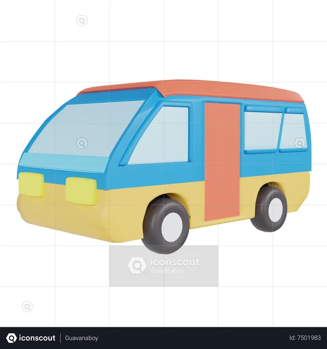 Travelling Van  3D Icon