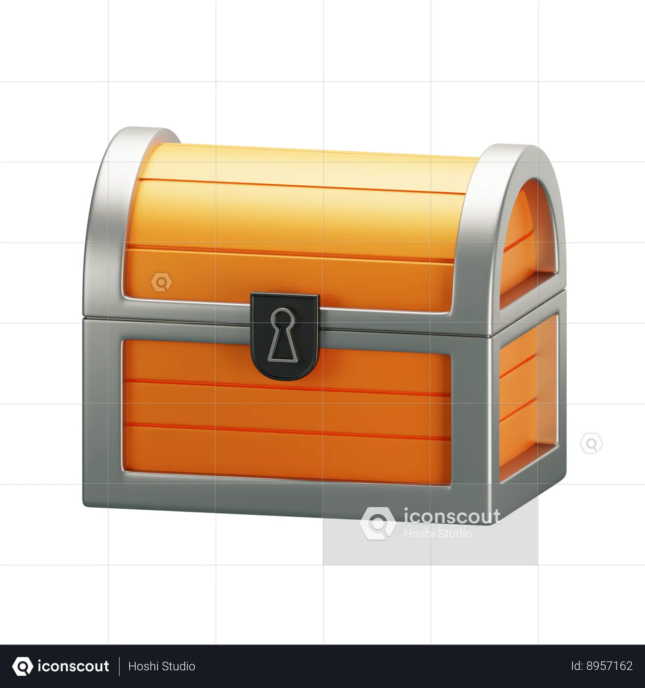Treasure chest 3D Icon download in PNG, OBJ or Blend format