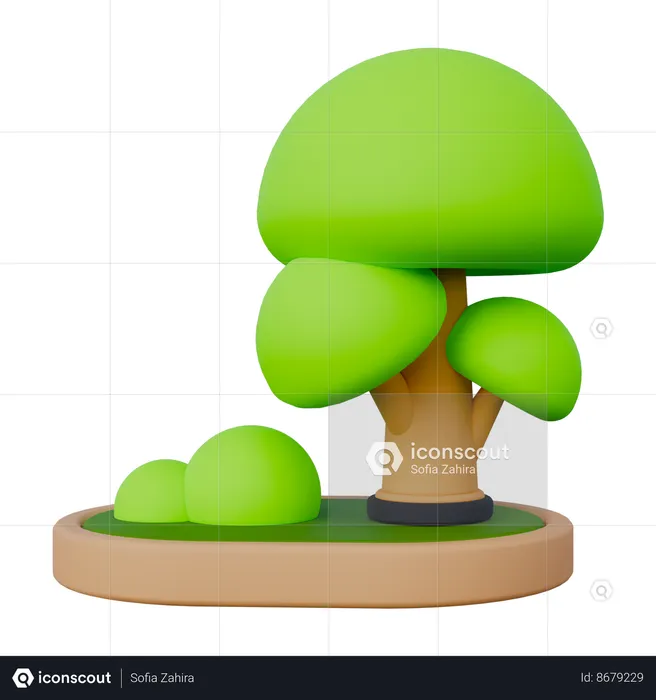 Tree Park  3D Icon