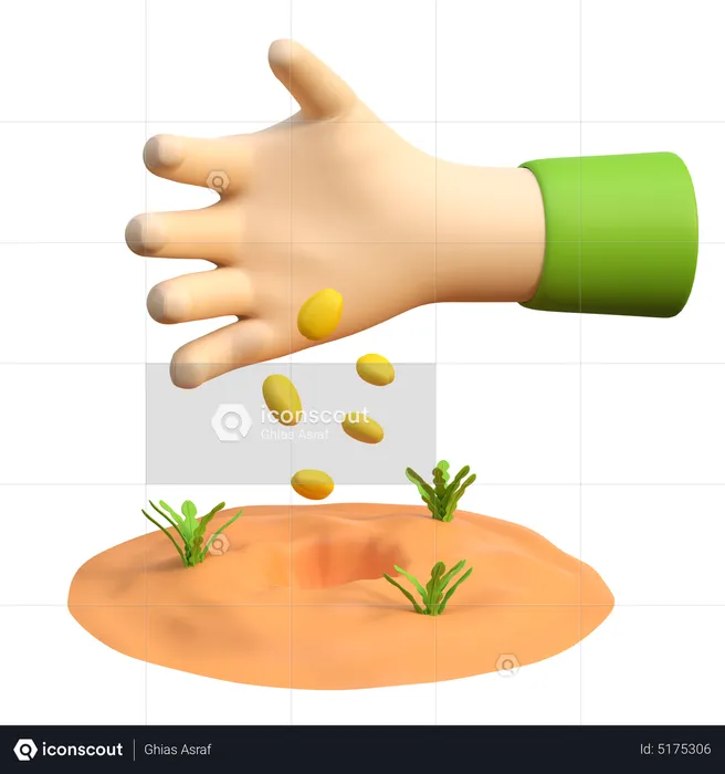 Tree Plantation  3D Icon
