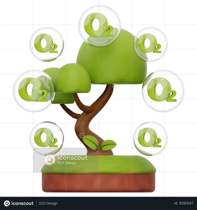 Tree Product Oxygen  3D Icon