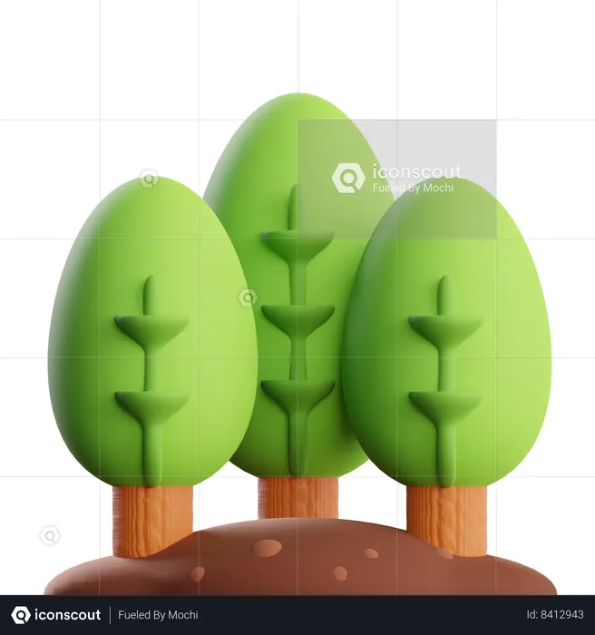 Trees  3D Icon