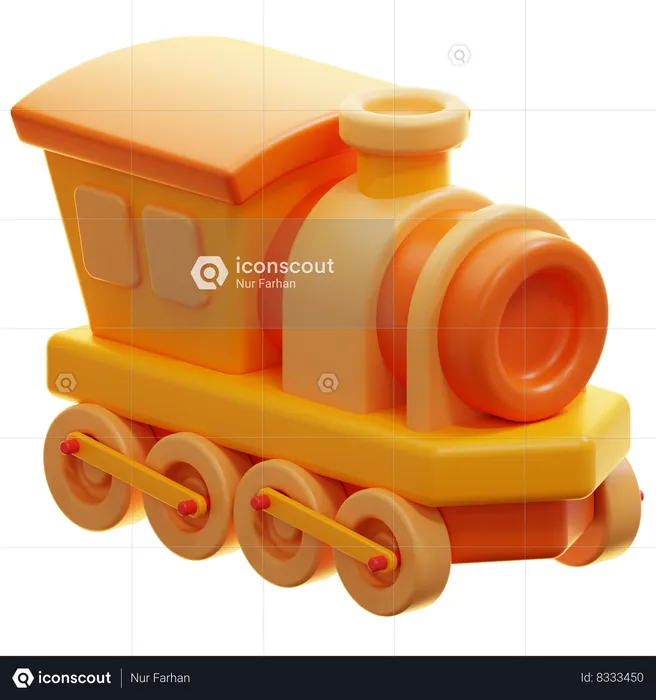 Trem de brinquedo  3D Icon