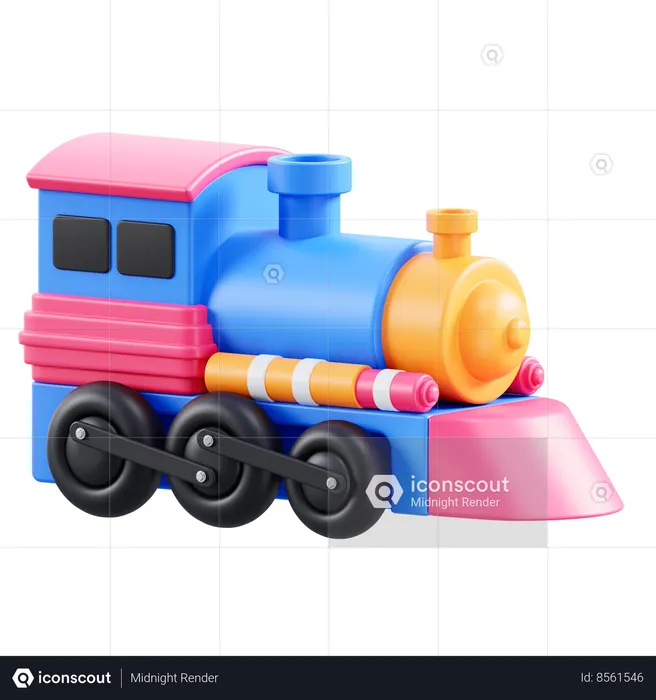 Trem de brinquedo  3D Icon