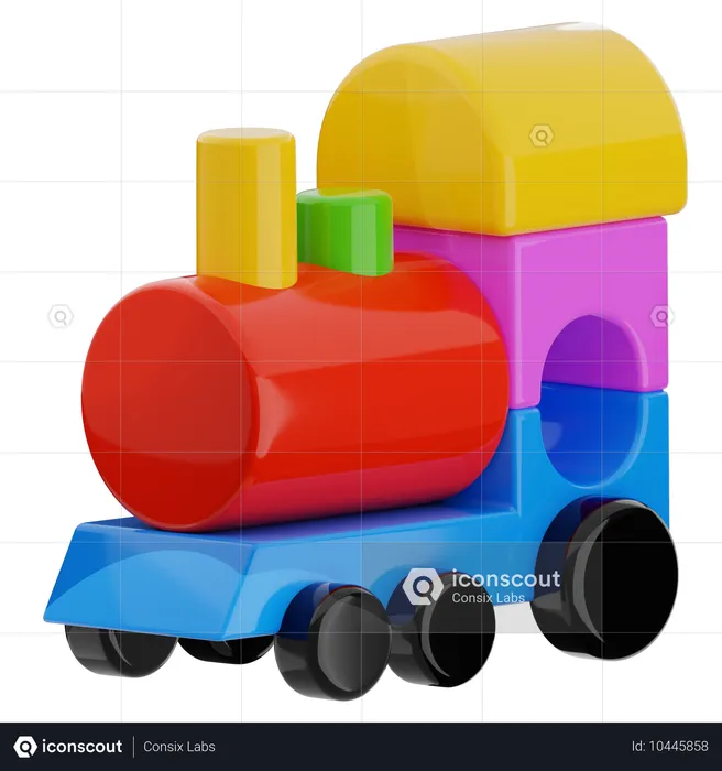 Trem de brinquedo  3D Icon