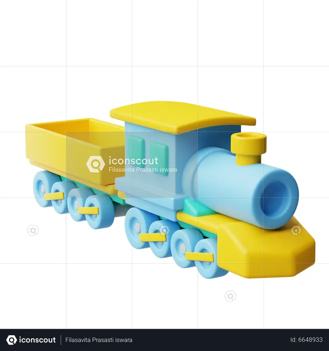 Trem de brinquedo  3D Icon
