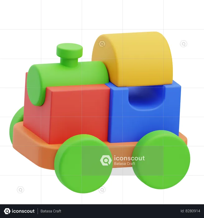 Tren de juguete  3D Icon