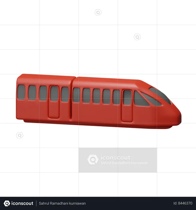 Tren moderno  3D Icon