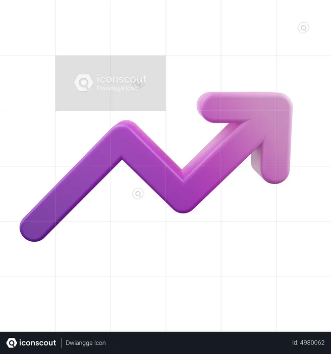 Trend Up Arrow  3D Icon