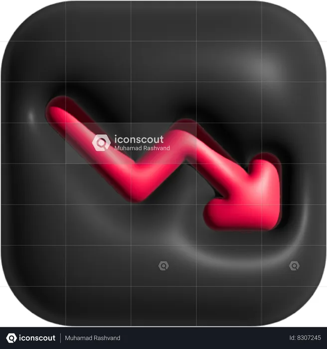 Trending Down  3D Icon