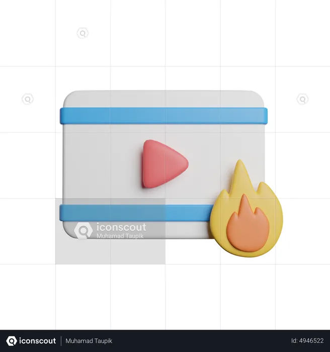 Trending Video  3D Icon