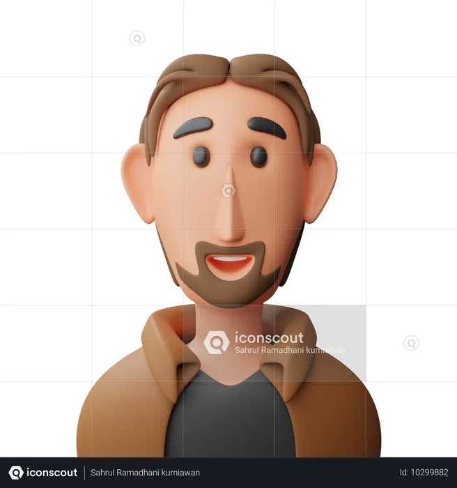 Trendy Man  3D Icon