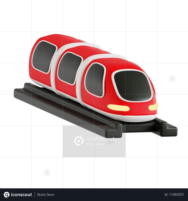 Trenes  3D Icon