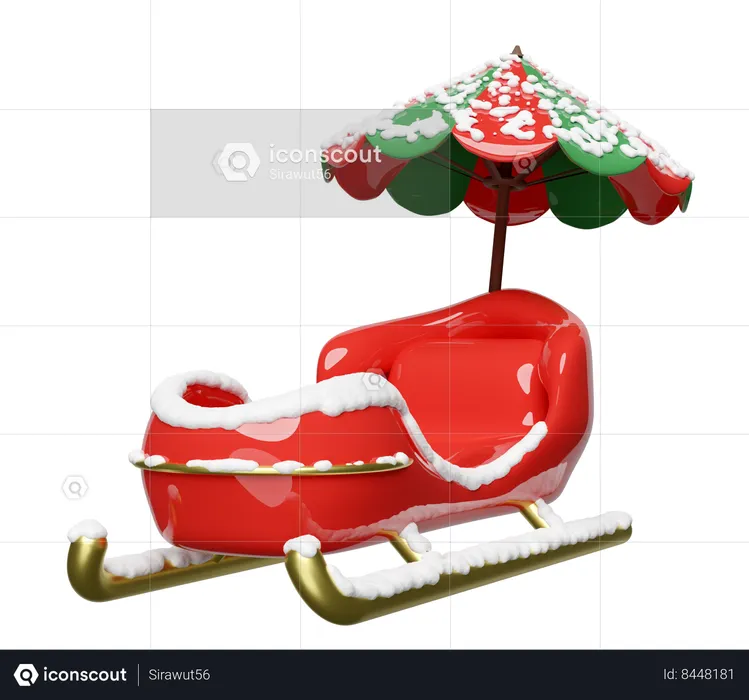 Trenó de natal  3D Illustration