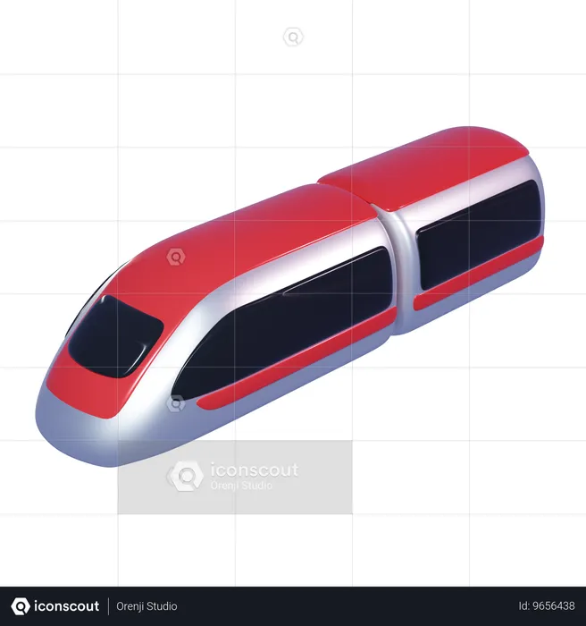 Treno ad alta velocità  3D Icon