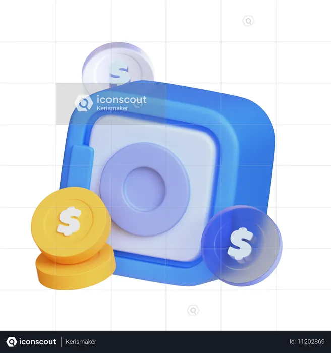 Sichere Bank  3D Icon