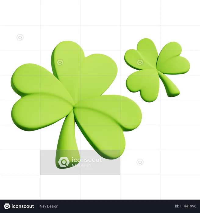 Folha de trevo  3D Icon